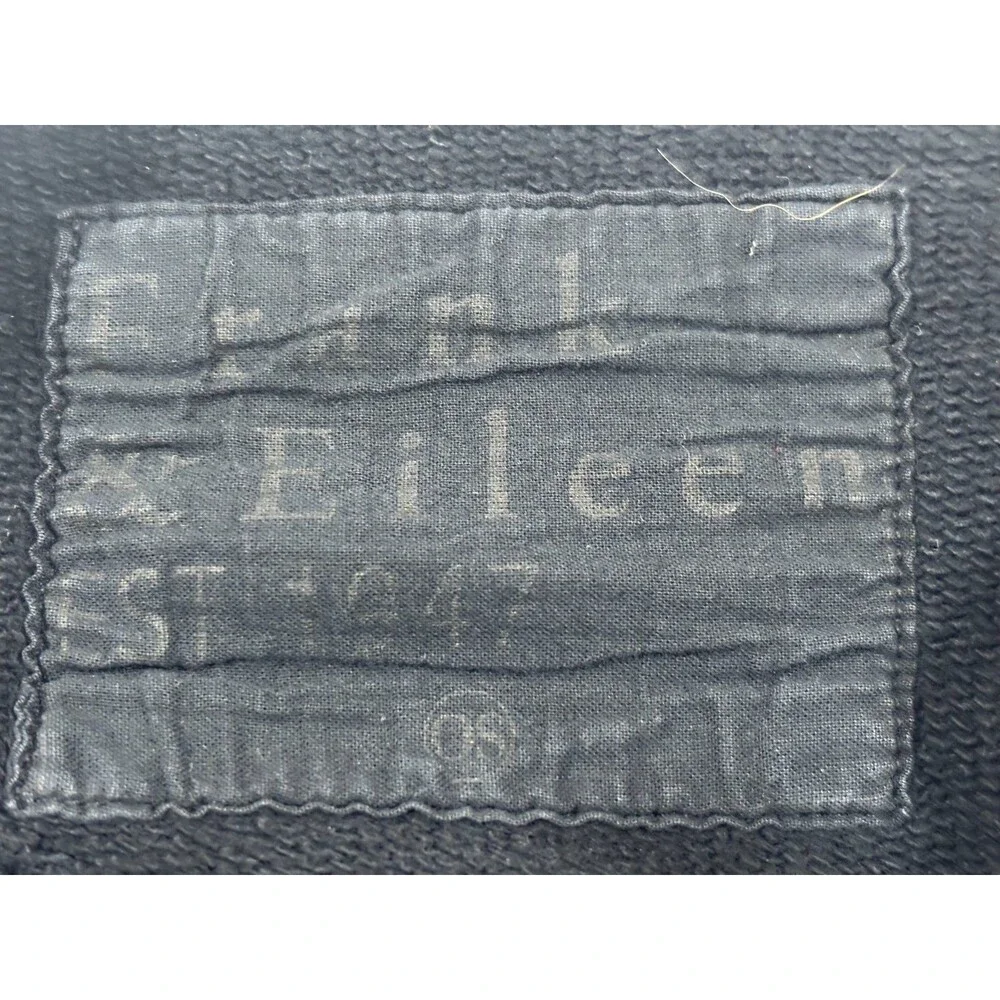 Frank & Eileen Tee Lab Black Short Sleeve Cape Sweatshirt Boho Goth Sz OS Stain - Picture 7 of 10